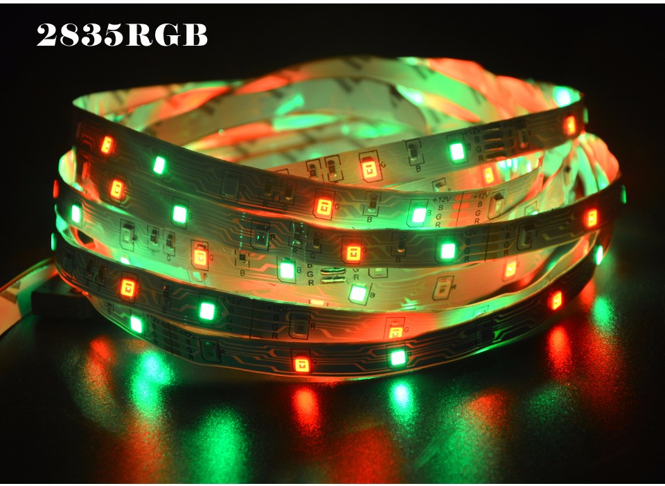 3528 2835 SMD 5M 300 LED Strip RGB Decorative light tape String 60LEDs M DC12V LED Ribbon For Pathway Kitchen Night lighting