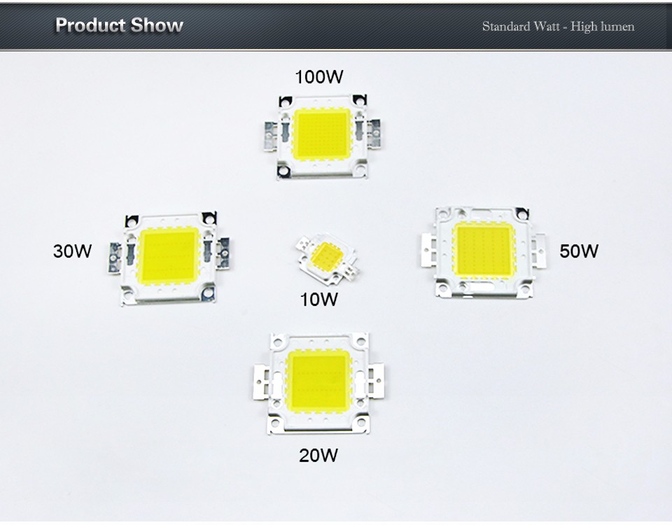 LED lamp COB bulb Integrated LED Chips 10W 20W 30W 50W 100W SMD Flood light outdoor Spot light Warm White White