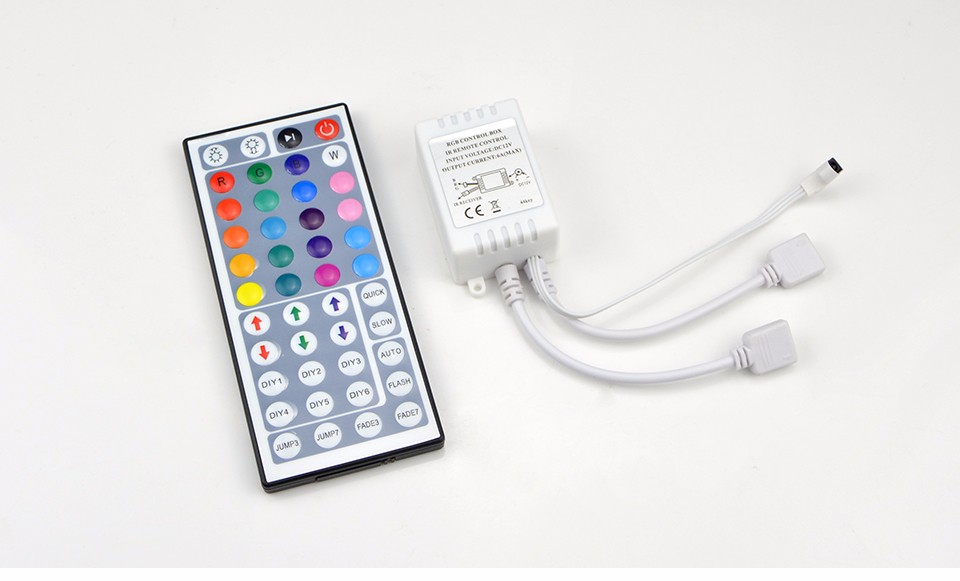 44 Keys or 24 Keys DC 12V Dual Connectors Output IR Remote RGB Controller lamp Dimmer for 10M 5M 3528 2835 5050 LED Strip light