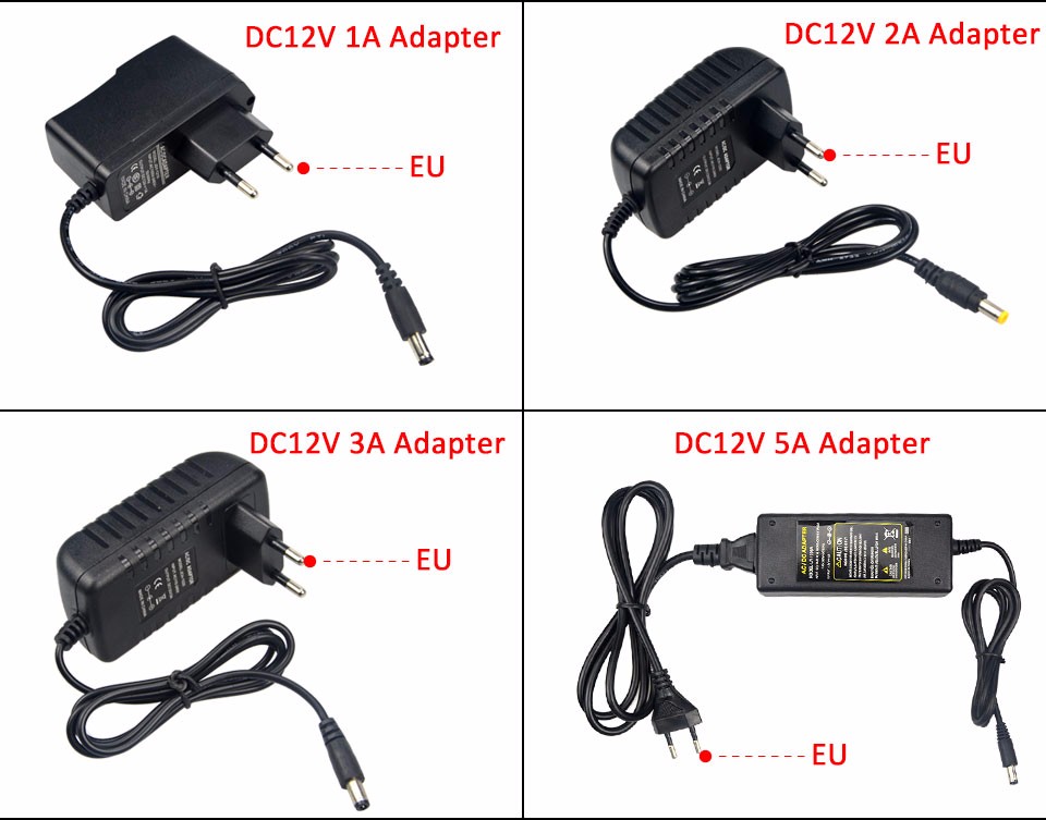 AC100V 240V to DC 12V 1A 2A 3A 5A 6A 8A lighting transformers Power Supply Adapter Converter Charger For LED Strip light