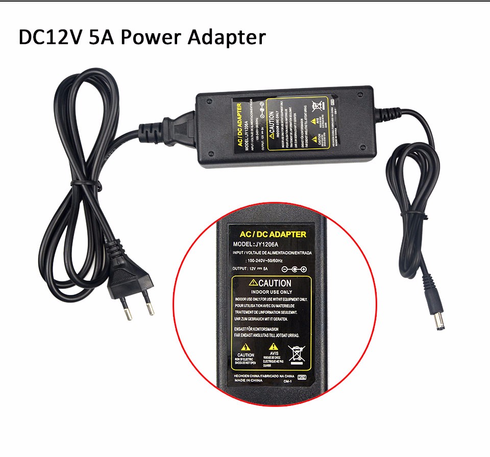 power adapter DC 12V 1A 2A 3A 5A AC 100V 240V to DC 12V 5.5mm x 2.1 2.5mm Converter Charger Driver For LED light