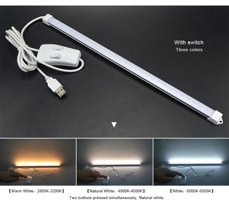 DC 5V USB cable LED book light Portable USB Port LED Rigid Bar Light Home Emergency Lighitng Reading Study night Lamp tube Bulb