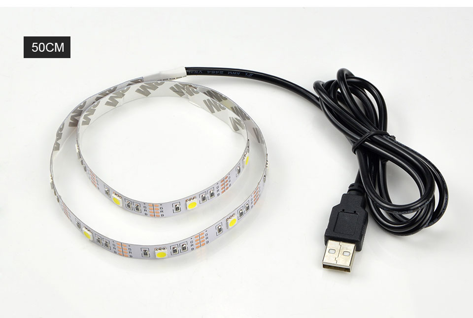 IP20 3528 5050 SMD 2m 3m 4m 5m 5V USB2.0 cable power supply USB LED strip light USB charger adapter led light RGB LED controller