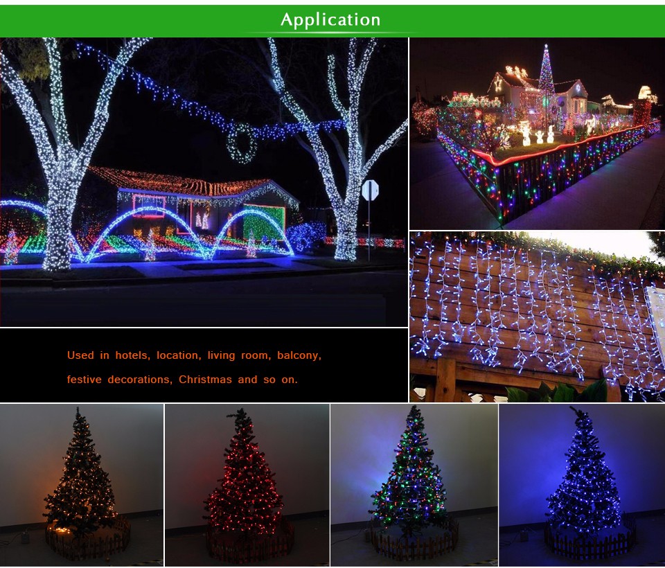 10M 9 color Waterproof LED Holiday String light Christmas Wedding Party Festival Twinkle Decor lamp Bulb 220V 110V strip light