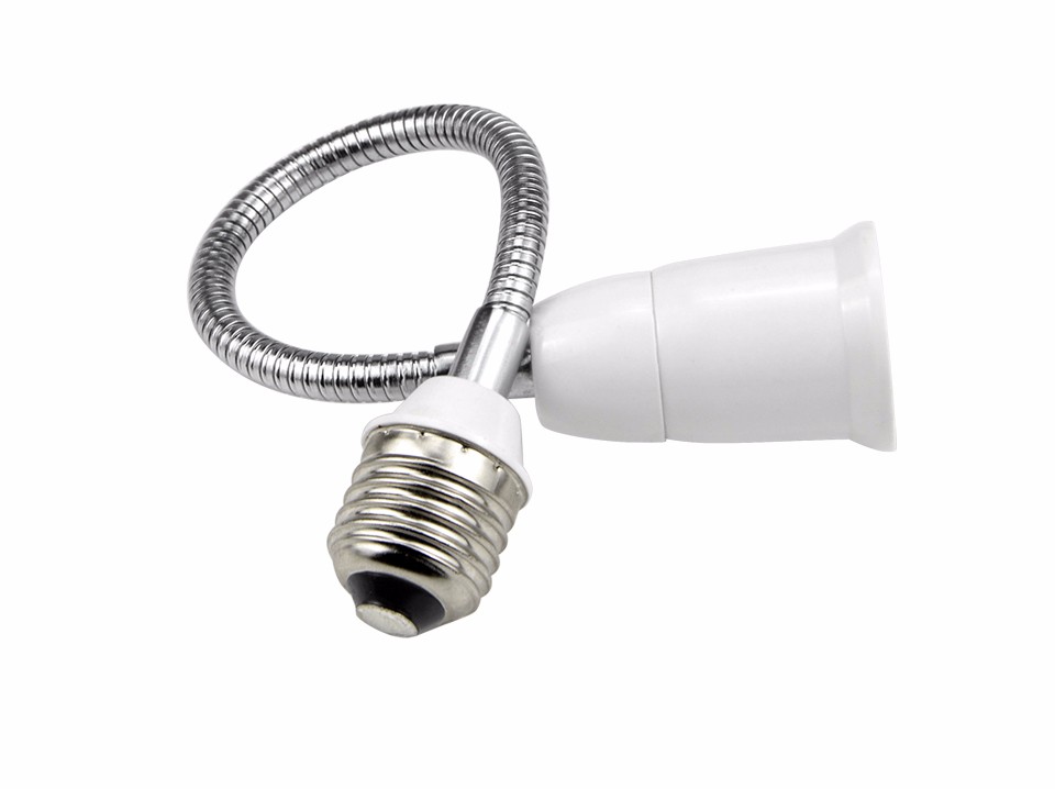 AMENTE 1PCS Flexible E27 to E27 20CM Extend LED lamp Base Bulb Holder Converters light Adapter Socket Base Type