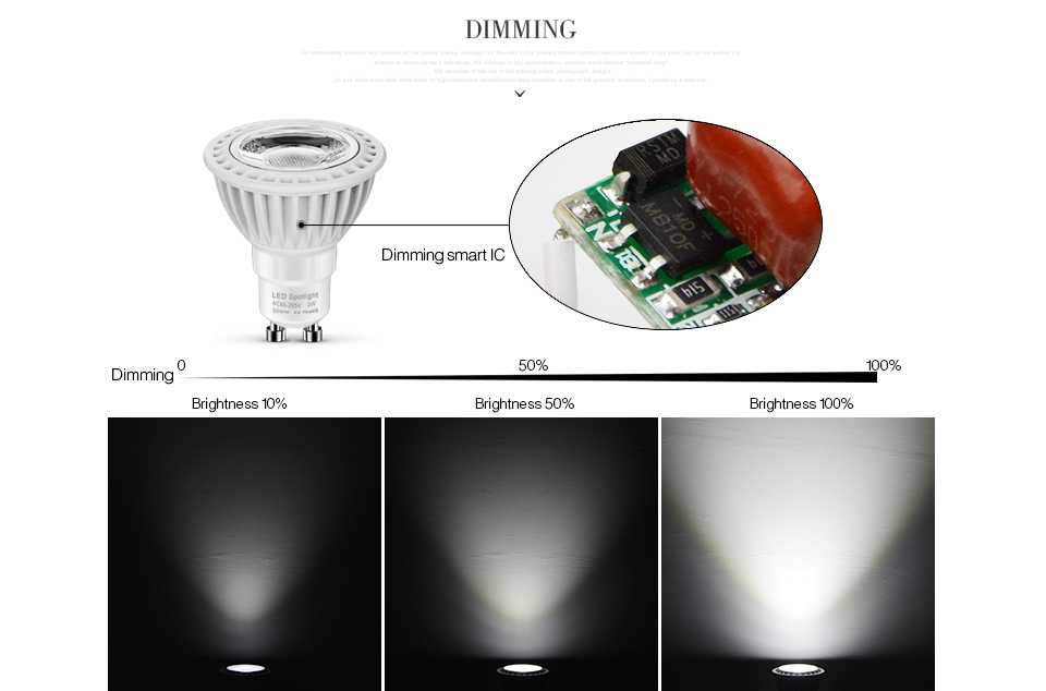 6pcs GU10 220V 110V MR16 12V Dimmable spotlight LED light 3W 5W 7W COB LED lamp LED bulb spot light lamparas