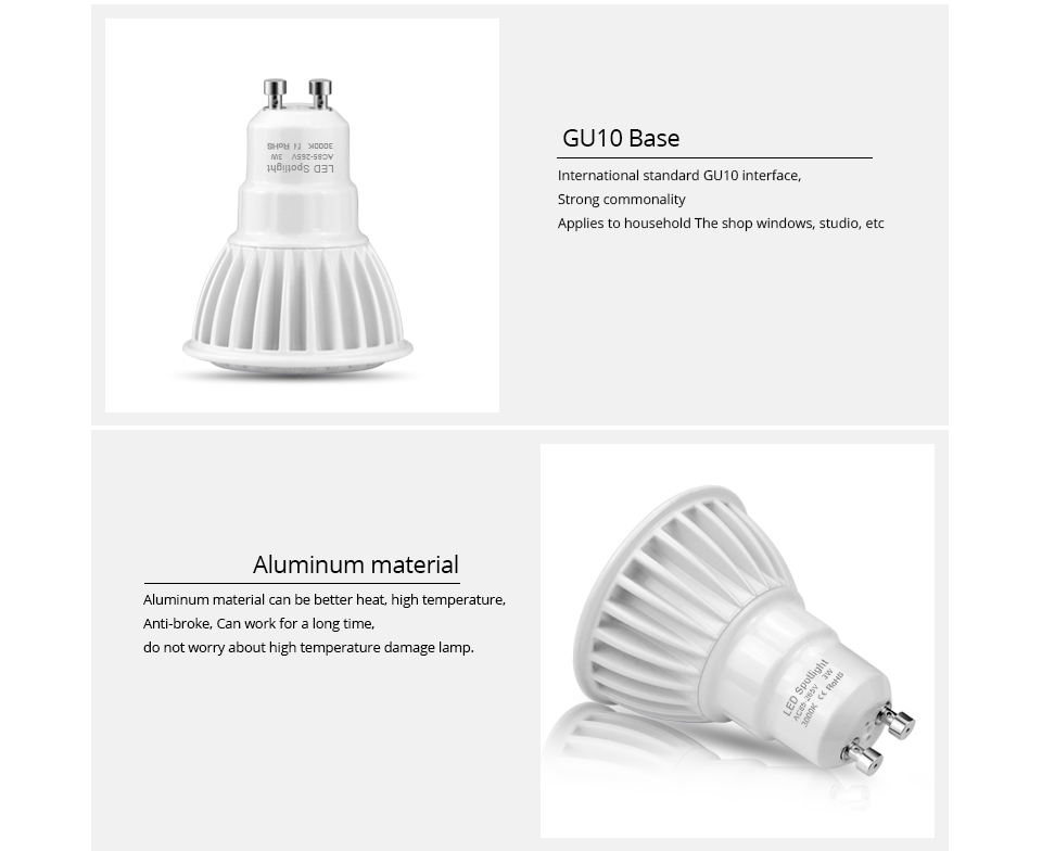 10pcs AC DC 12V 24V LED lamp light GU10 3W 5W 7W LED bulb COB led spolight indoor home lighting Aluminum AC 85V 265V lamparas