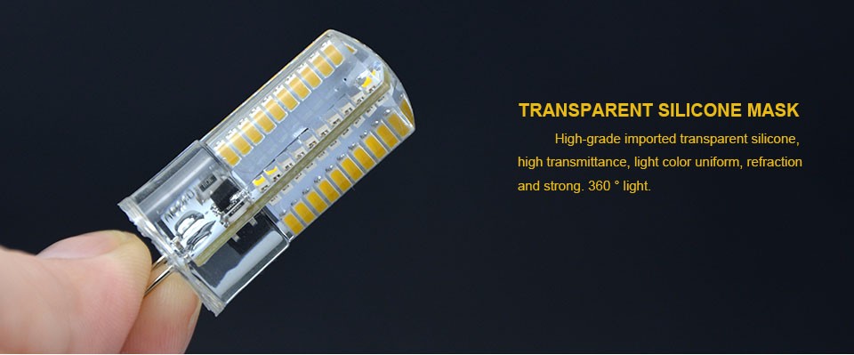 10pcs LED lamp 110 220V 64LEDs 3014 SMD G9 G4 E11 E12 E14 E17 LED Corn Bulb Lampada LED light Crystal Silicone Lamp