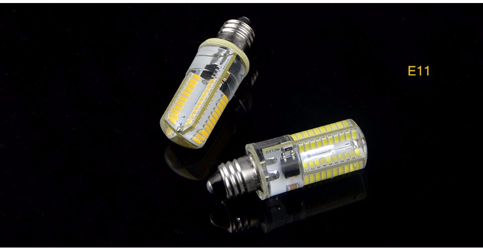 10pcs LED lamp 110 220V 64LEDs 3014 SMD G9 G4 E11 E12 E14 E17 LED Corn Bulb Lampada LED light Crystal Silicone Lamp