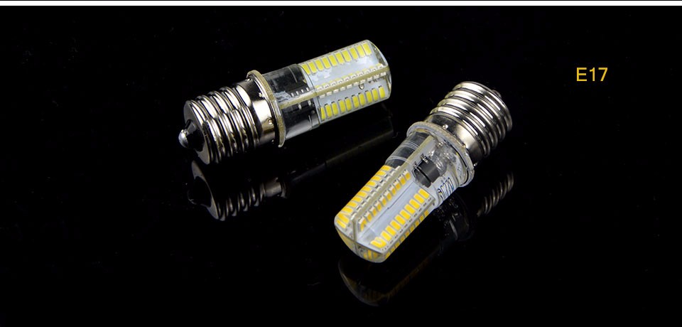 10pcs LED lamp 110 220V 64LEDs 3014 SMD G9 G4 E11 E12 E14 E17 LED Corn Bulb Lampada LED light Crystal Silicone Lamp