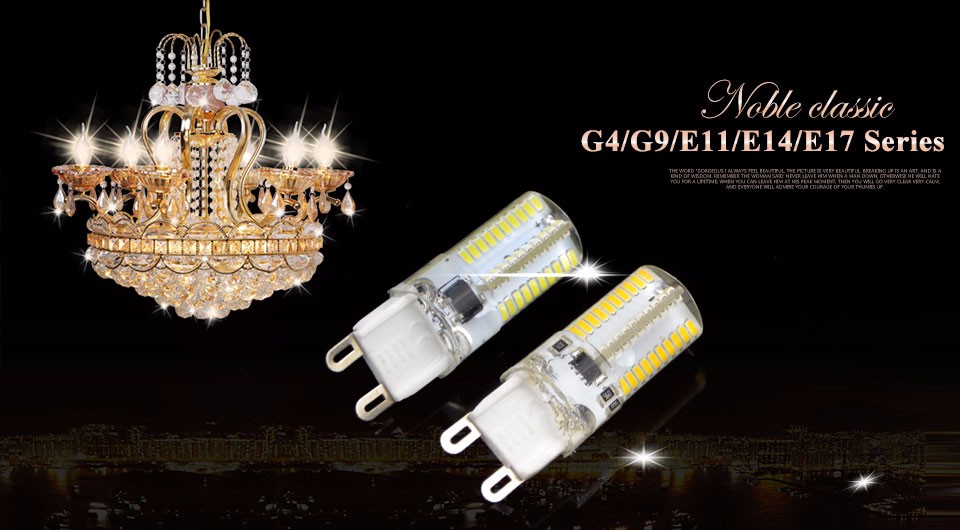 10pcs LED lamp 110 220V 64LEDs 3014 SMD G9 G4 E11 E12 E14 E17 LED Corn Bulb Lampada LED light Crystal Silicone Lamp