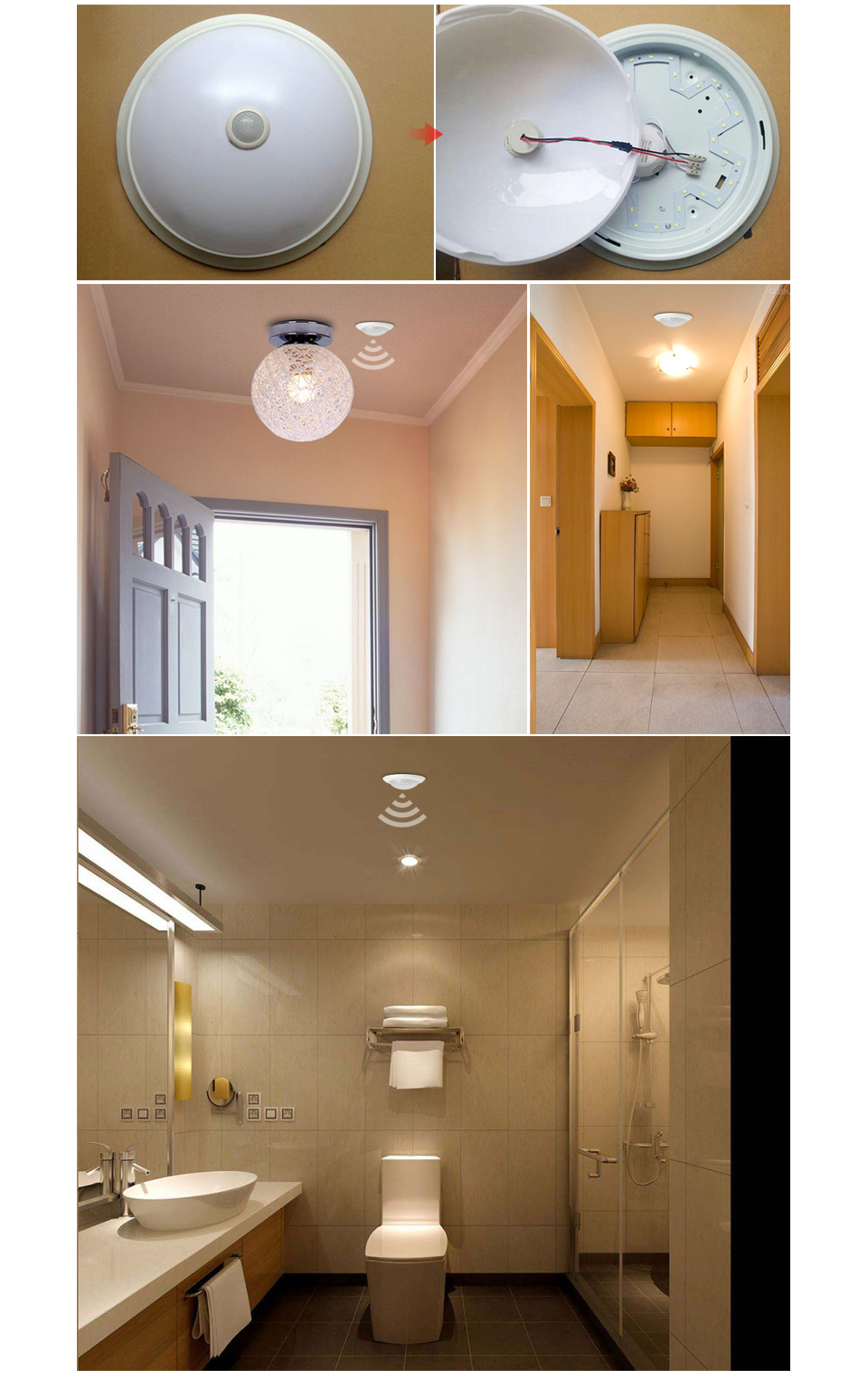 4Pcs 220V PIR Motion Sensor Switch ON OFF IR Infrared Human body Indction Sensor light Control Detector Module LED lamp or Fan