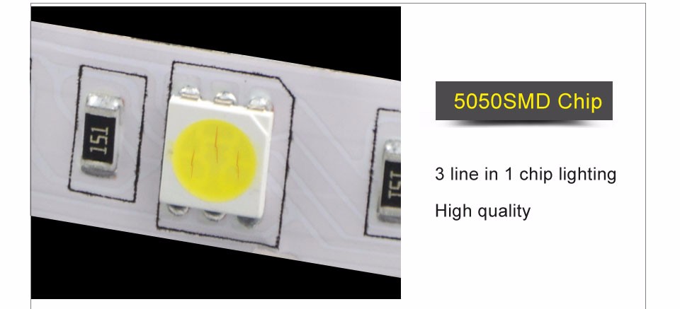 5050 SMD No Waterproof LED Strip light DC12V 60LEDs m Flexible LED Light RGB string light for home lighting