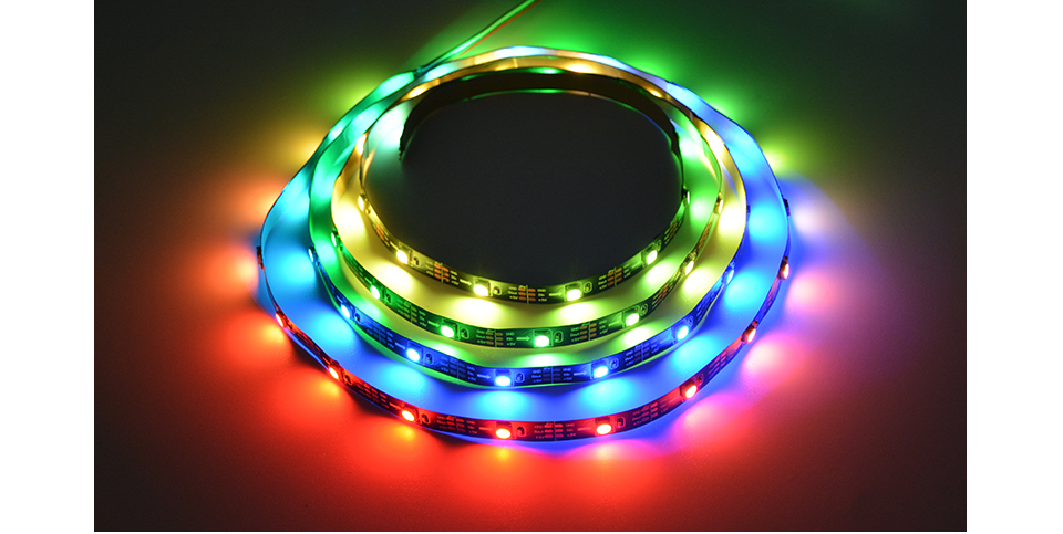 IP20 WS2812B IC DC 5V USB LED strip light RGB 5050 SMD Addressable Pixel LED String Dream Color Neon lamp RF remote control