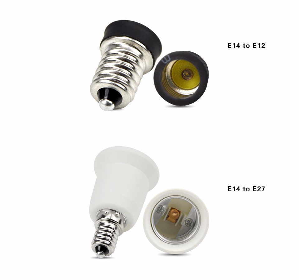 E14 to E27 B22 to E27 E27 to B22 GU10 to E27 Screw Base Lamp Socket Holder LED Light Bulb Adapter Screw Base