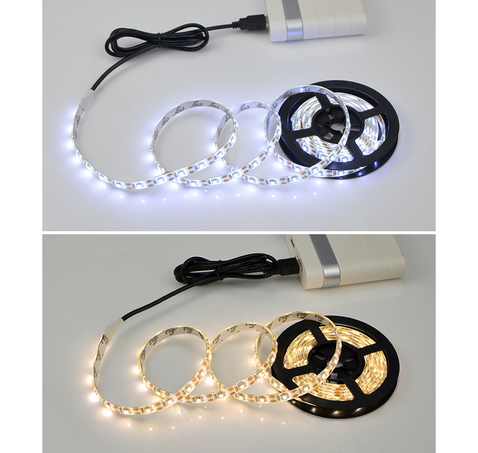 2835 SMD DC 5V USB charger adapter USB Cable LED strip light Tape LED lamp RF IR RGB remote control String bulb 1M 2M 3M 4M 5M