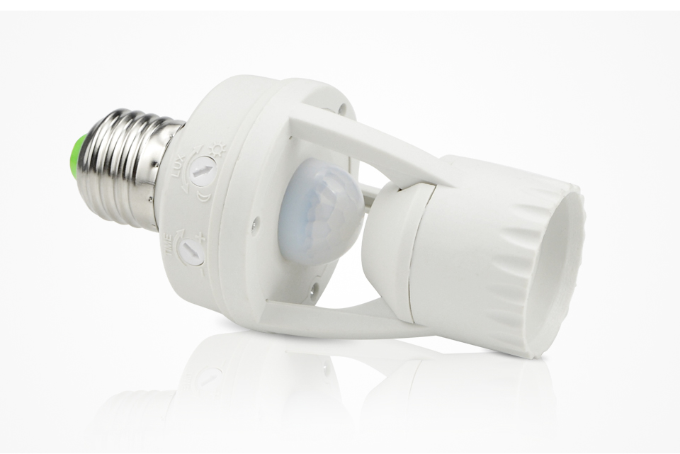 PIR Motion Sensor Light Control LED lamp Base Holder For E27 7W 9W 12W 50W 60W LED Bulb E27 12W 220V LED Bulb Night light