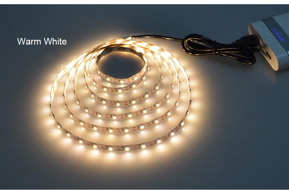 DIY DC5V Power Supply 3528 SMD USB LED Strip light Ribbon String 50CM 1M 2M 3M 4M 5M For TV Background lighting Decor lamp Tape