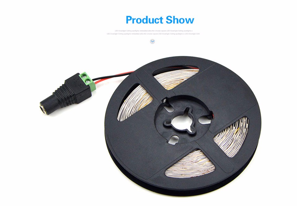 5M DC12V SMD 3528 2835 LED strip light 60 LED M No waterproof DC female for indoor string light Brighter Than 5050 5630