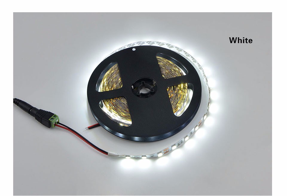 5M DC12V SMD 3528 2835 LED strip light 60 LED M No waterproof DC female for indoor string light Brighter Than 5050 5630
