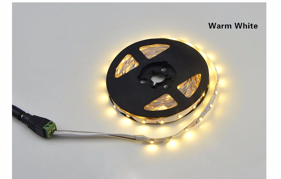 5M DC12V SMD 3528 2835 LED strip light 60 LED M No waterproof DC female for indoor string light Brighter Than 5050 5630