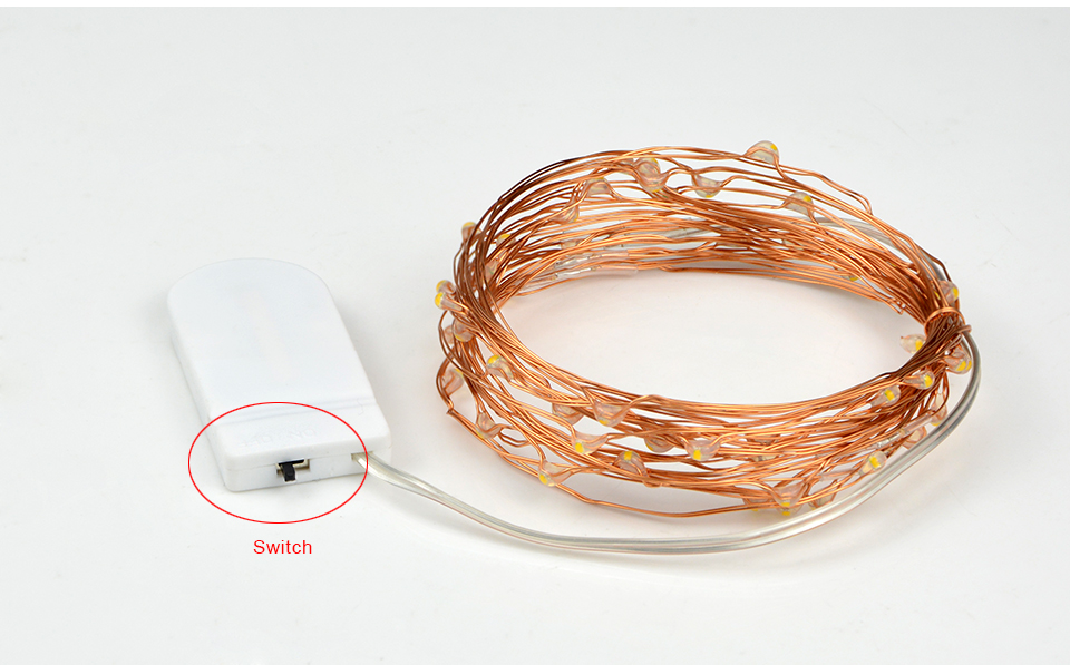 2M 5M 10M LED holiday light Waterproof Battery Operated USB LED Copper Wire String Fairy Light Strip Lamp Xmas Home Party