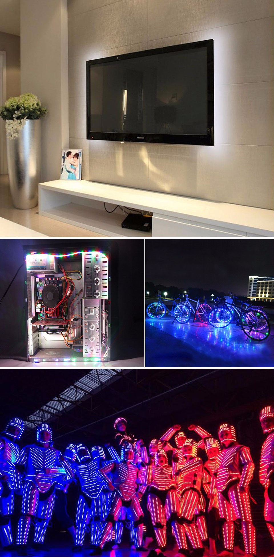 IP65 Waterproof DC 5V USB charger RGB USB LED Strip light 3528 5050 SMD 50CM 1M 2M For TV Backgroud Indoor Home Lighting