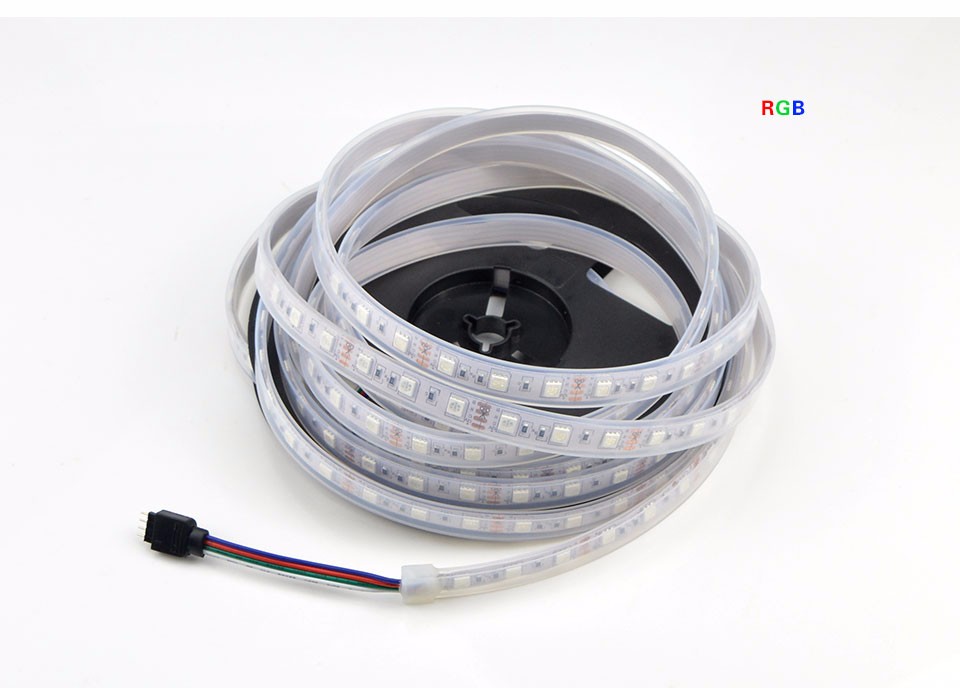 6 colors IP67 Tube Waterproof SMD 5050 5m 300LEDs DC12V LED strip lights waterproof casing LED Flexible lamp underwater lights