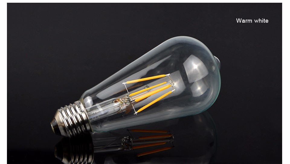 Retro Vintage LED Edison Bulb 220V 4W E27 LED Bulb LED Filament Light Vintage Glass LED Lamp Retro Candle Light home Decor lamp