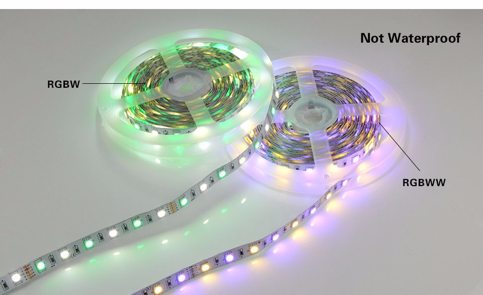 5M RGBW RGBWW 5050 LED strip Light IP20 IP65 DC12V SMD 60Leds M LED Flexible Bar Light strip RGB White Warm White light