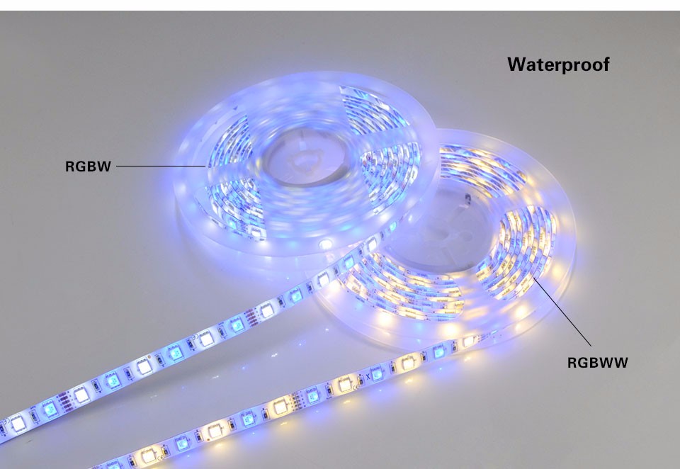 5M RGBW RGBWW 5050 LED strip Light IP20 IP65 DC12V SMD 60Leds M LED Flexible Bar Light strip RGB White Warm White light