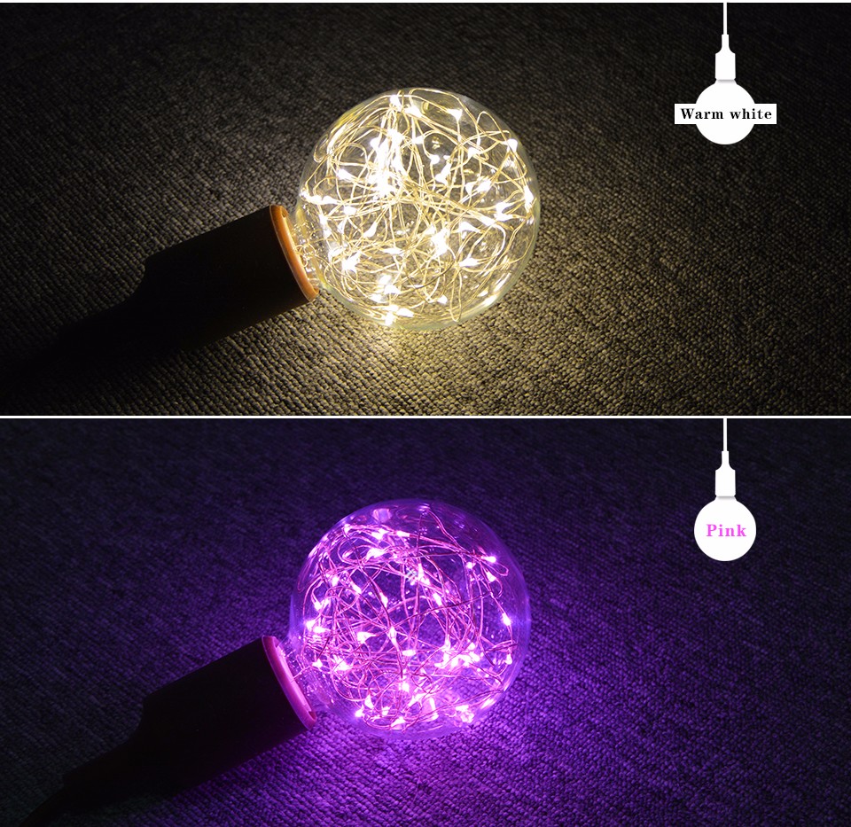 NEW 110V 220V E27 LED lamp Holiday lights RGB led bulb christmas string light indoor fairy light decor novelty lamp lampada