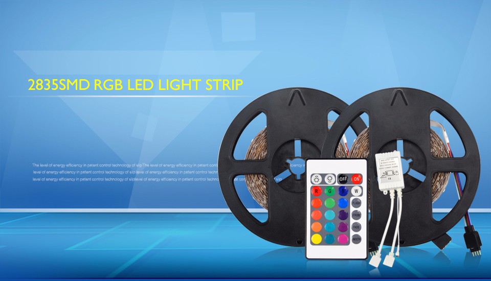 5M 10M 2x5M LED Strip light 2835 3528 SMD RGB LED light Tape Ribbon DC12V 60 LEDs M 24 Keys IR Remote Controller