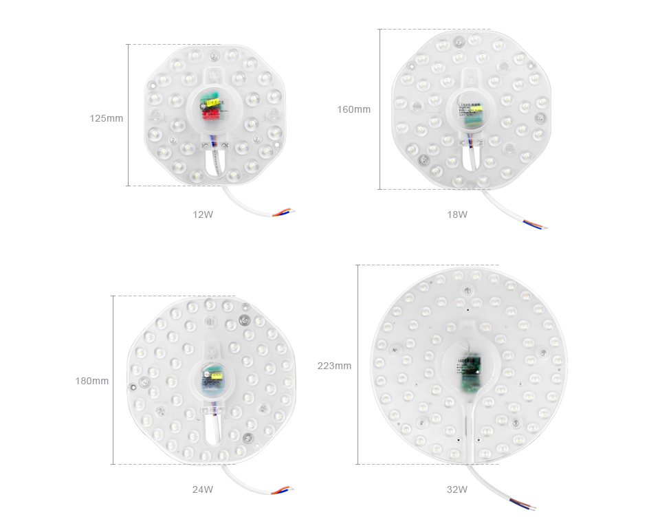 LED lamp light Source Module 220V 12W 18W 24W 32W Replace U O Type CFL ESL Tube Bulb 20W 30W 40W