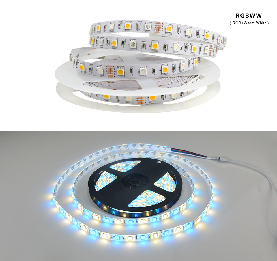 IP20 no Waterproof DC12V 5m RGB RGBW RGBWW Ribbon led strip light 5050 SMD LED string light decoration lamp Tape Indoor lighting