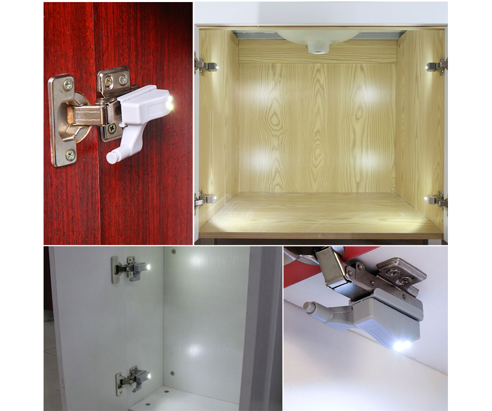 10Pcs Universal Cabinet Cupboard Hinge light LED light Closet lamp Bulb Wardrobe System Modern Home Kitchen Lamp