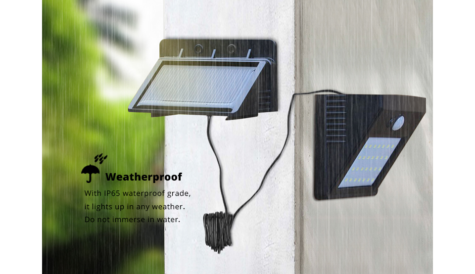 PIR Motion Sensor 3Modes Separable LED Solar light Novelty solar Panel Outdoor Lighting for Garden Wall Security night lamp