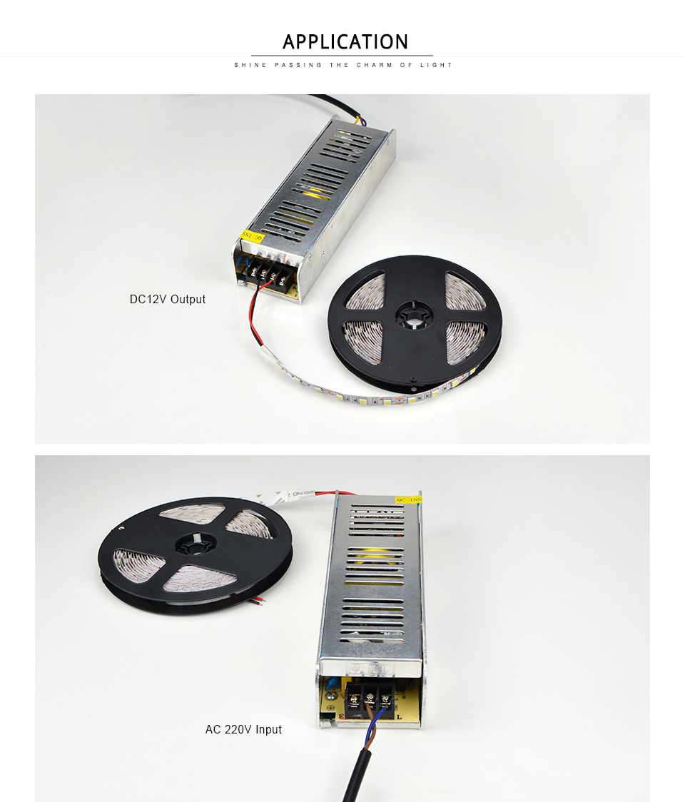 LED Driver switch Power Supply Adapter 220V to 12V 120W 150W 180W 200W 240W 360W lighting Transformer For 2835 5050 LED Strip