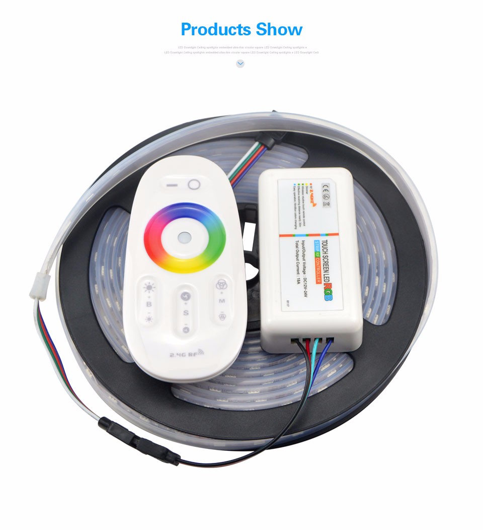 IP67 Waterproof 5m RGB 5050 SMD Silicone Tube String Ribbon 2.4G DC12V 24V led Controller RGB for 5050 3528 Led Strip Light