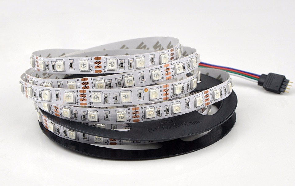 IP 20 not waterproof 10M 5M DC 12V 5050 SMD RGB LED Strip light 60leds m Tape Ribbon 44 Keys IR double Remote Control