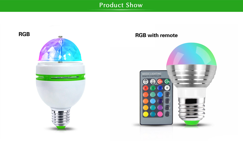 85 265V RGB DMX LED stage light E27 3W RGB LED Bulb KTV Bar Disco Party Lamp for Holiday Dance Decoration Crystal Ball led Light
