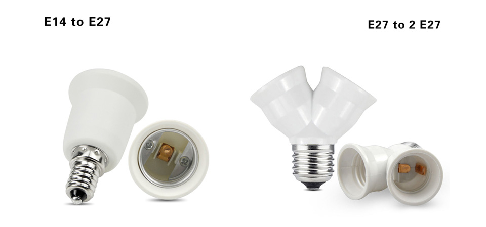 85 265V LED lamp 110V 220V E27 3W RGB LED bulb remote controller E27 Lamp base Holders Adapter For LED light home spot light