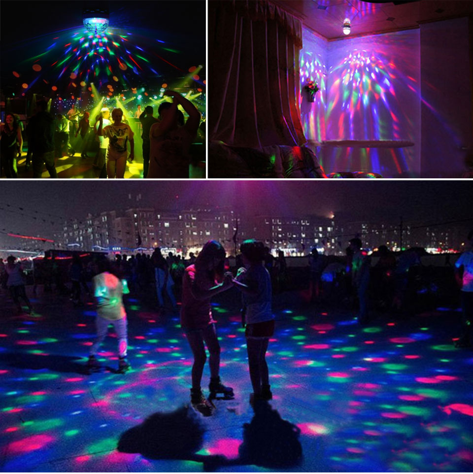 85 265V RGB DMX LED stage light E27 3W RGB LED Bulb KTV Bar Disco Party Lamp for Holiday Dance Decoration Crystal Ball led Light