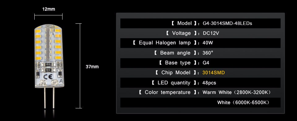 G4 3014 2835 SMD DC12V 24 48LEDs LED corn lamp Bulb Silicone Body Candle Chandelier Replace 20w 30W Halogen light
