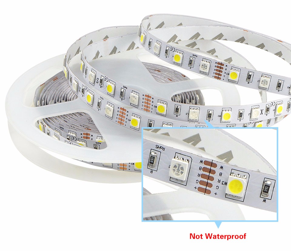 1set IP20 Waterproof IP65 RGBW RGB White RGBWW 12V 5M 5050 LED Strip light Ribbon lamp Tape 40 Keys Remote Controller