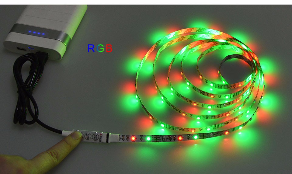 USB LED Strip light lamp DC 5V USB Power Supply SMD 3528 5050 SMD 50CM 1M 2M 3M 4M 5M RGB Ribbon For TV Background Lighting ip20