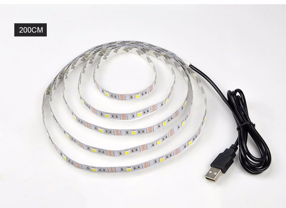 USB LED Strip light lamp DC 5V USB Power Supply SMD 3528 5050 SMD 50CM 1M 2M 3M 4M 5M RGB Ribbon For TV Background Lighting ip20