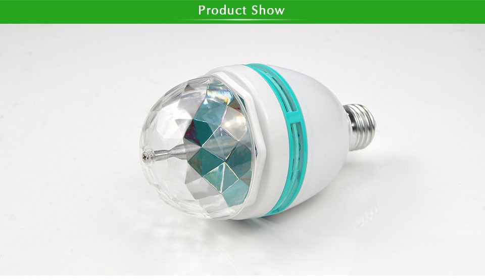 E27 3W LED lamp RGB Auto Rotating Stage light Holiday Bulb AC85V 265V For Home Decoration Disco DJ Party Dance lighting