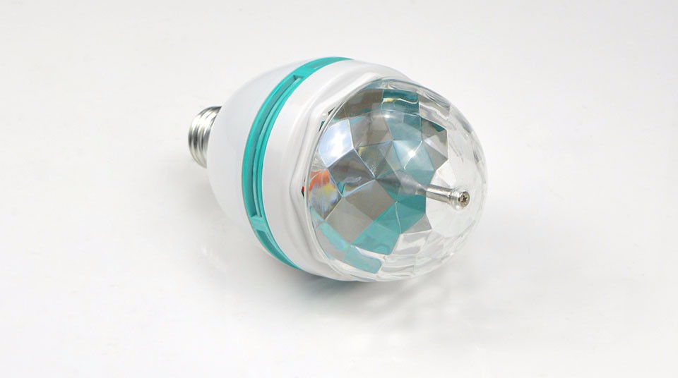 E27 3W LED lamp RGB Auto Rotating Stage light Holiday Bulb AC85V 265V For Home Decoration Disco DJ Party Dance lighting