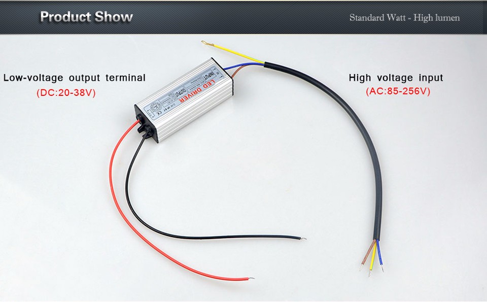 Really Watt 10W 20W 30W 50W 100W Integrated COB LED Beads Chip light lamp Power Driver lighting transformer For Floodlight Bulb